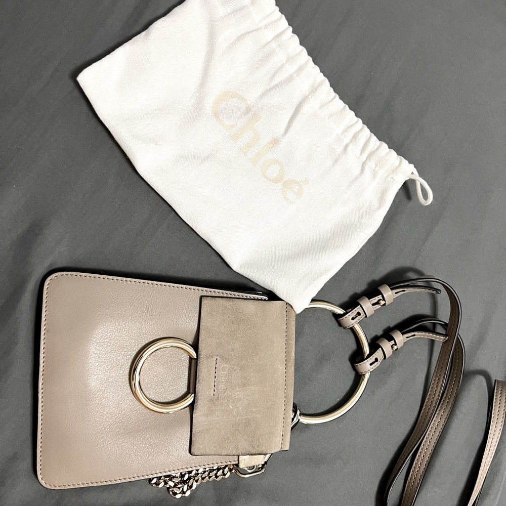 Chloe Suede Calfskin Mini Faye Bracelet Bag